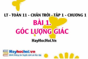 Hệ thức Chasles (Sa-lơ) Khái niệm góc lượng giác, đơn vị radian, đường tròn lượng giác? Toán 11chân trời Tập 1 chương 1 Bài 1